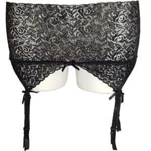 lace garter belt black